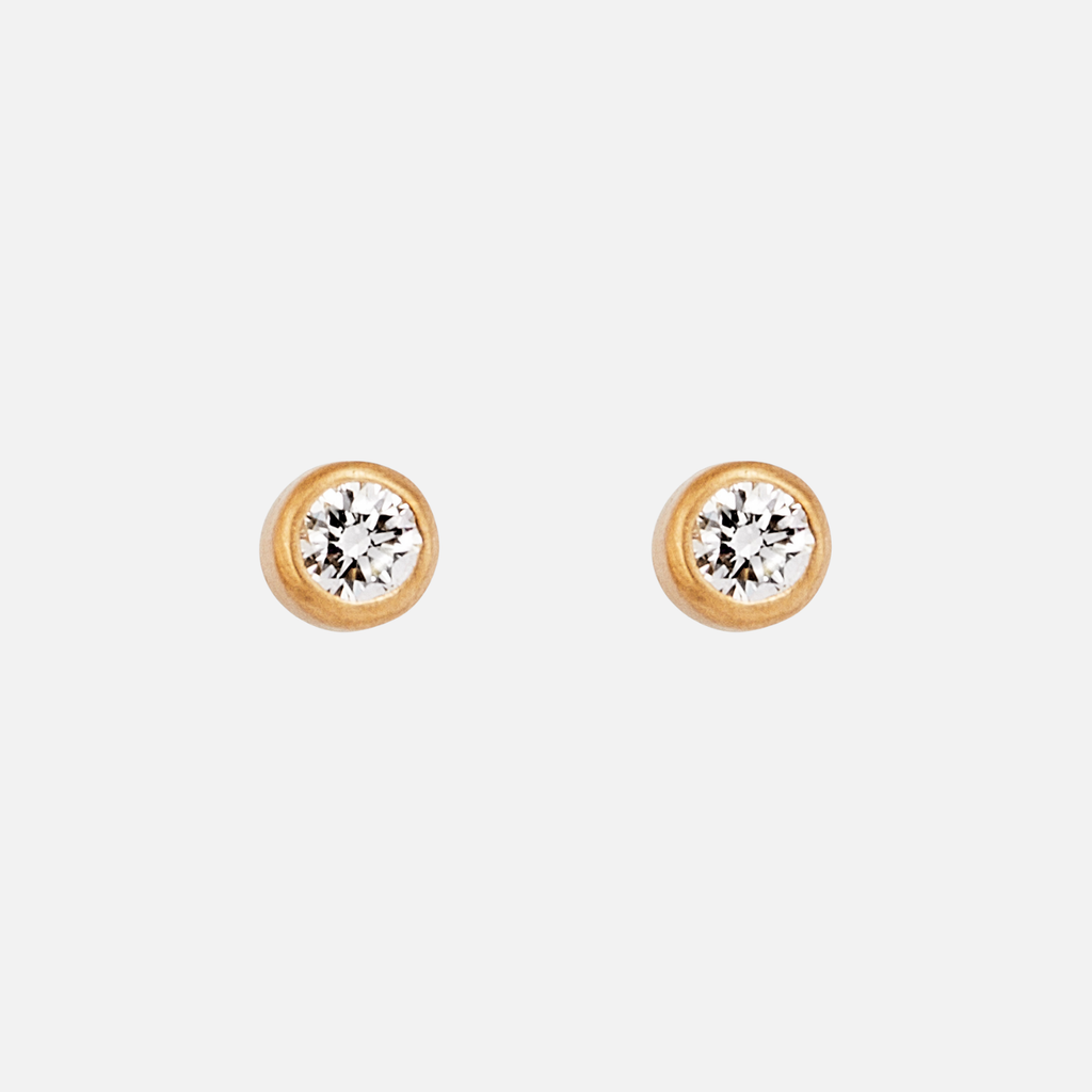 Meadow Diamond Studs in 20K Peach Gold Reinstein Ross Goldsmiths