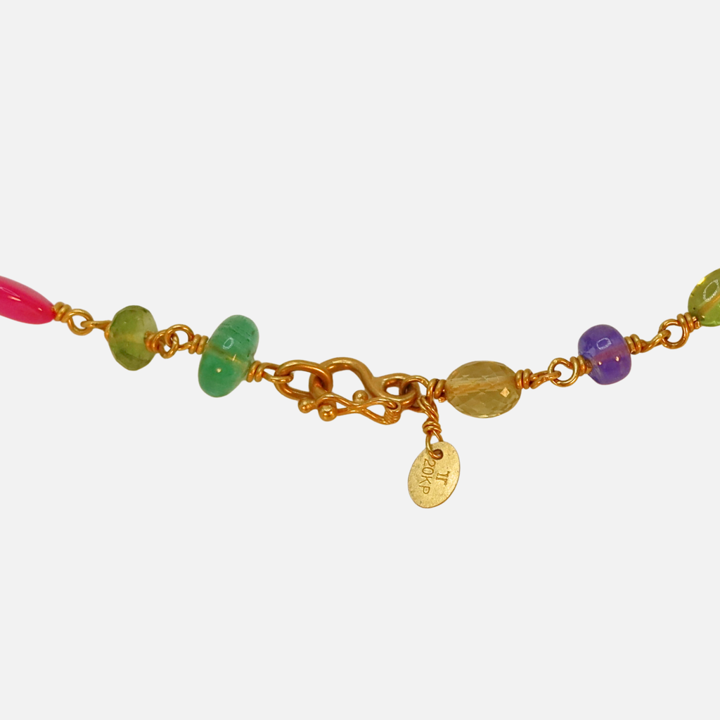 Isabella "Treasure Chest" Necklace in 20K Peach Gold- 18"