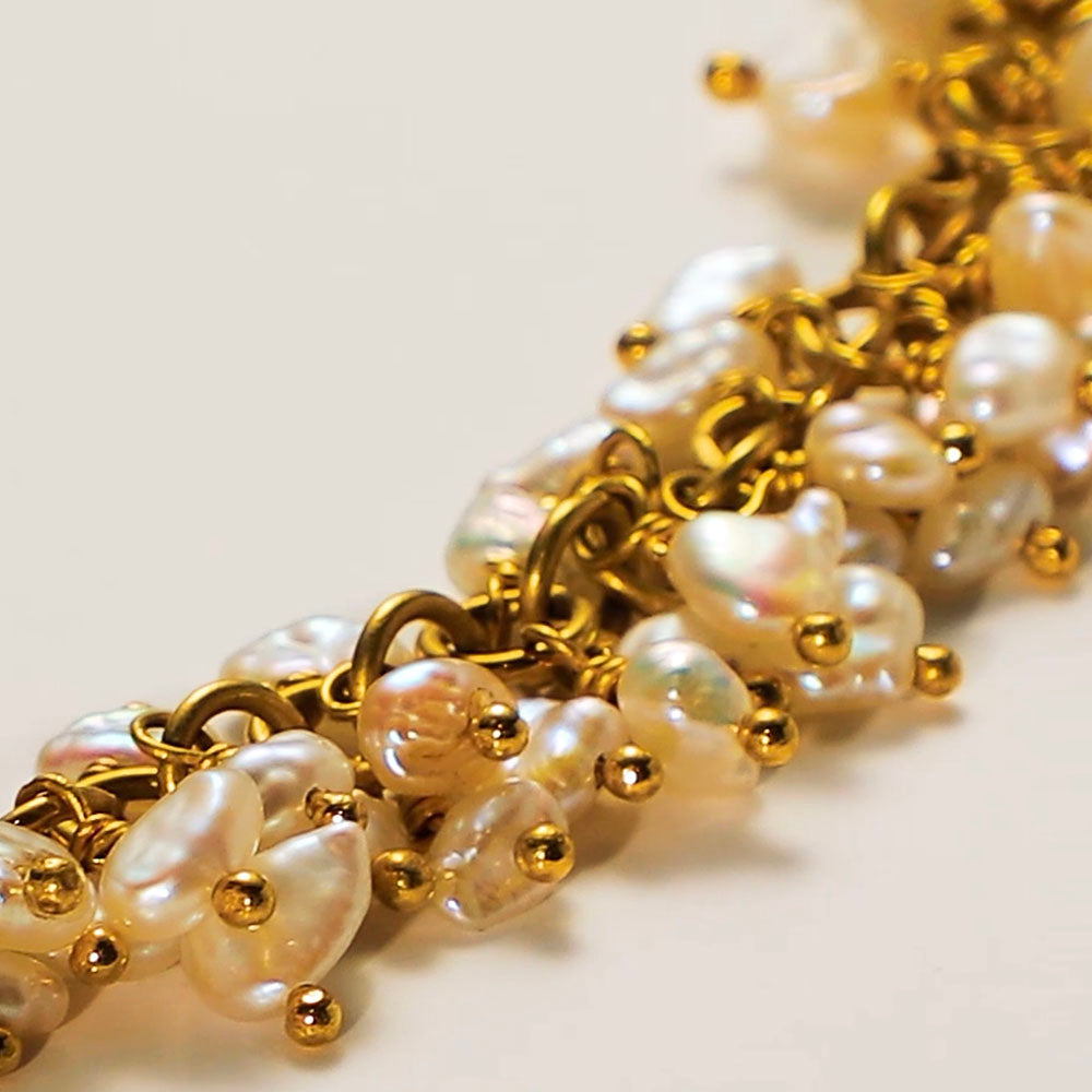 Bacchus "Dionysus" Pearl Necklace in 20K Peach Gold Reinstein Ross Goldsmiths