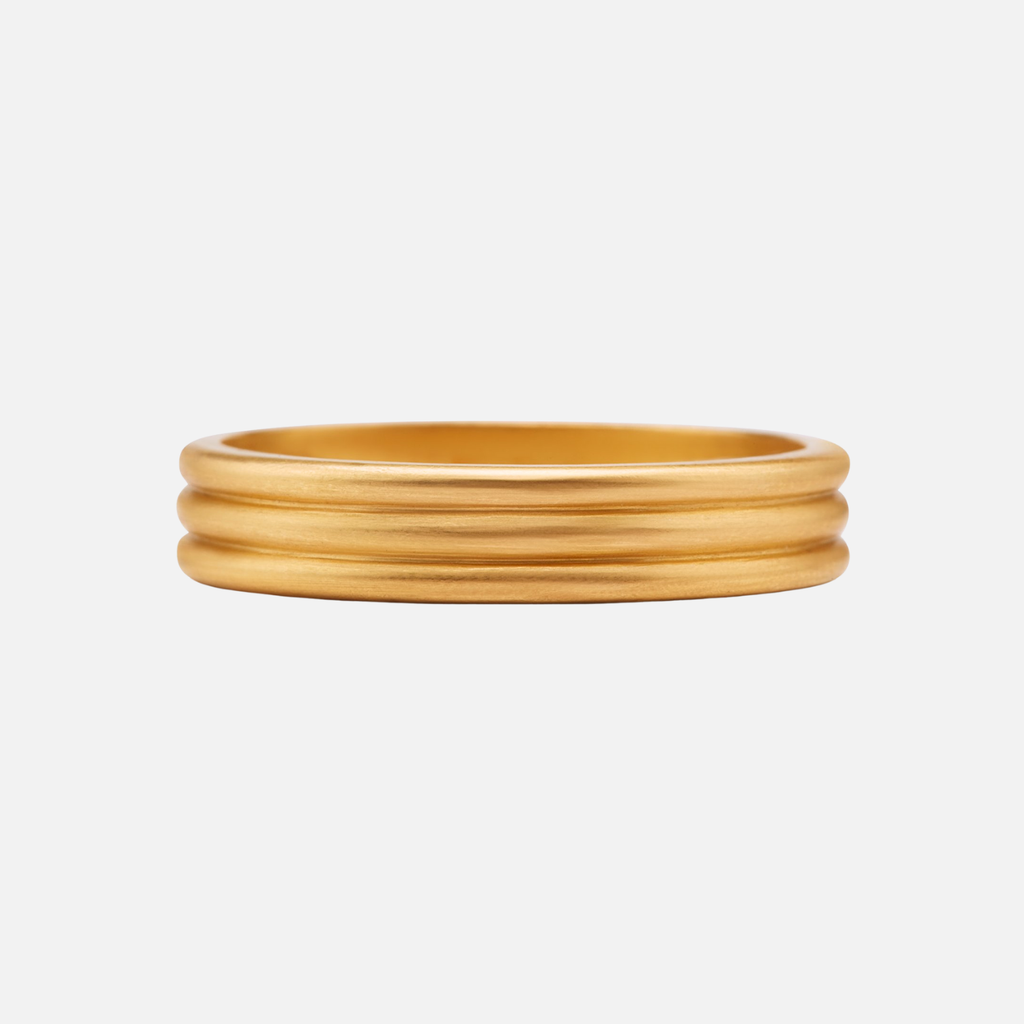Penta Triple Band in 22K Apricot Gold- 5mm