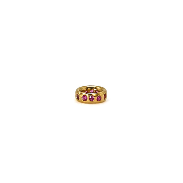 Sonoma Rondelle Pink Sapphire Pendant in 20K Peach Gold