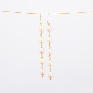 Tania "Waterfall" Pale Pink Pearls in 20K Peach Gold Reinstein Ross Goldsmiths