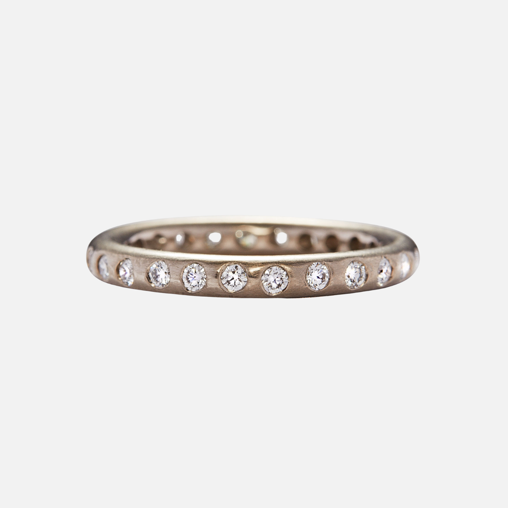 Round Diamond Band in 18K Alpine Gold- 3mm Reinstein Ross Goldsmiths