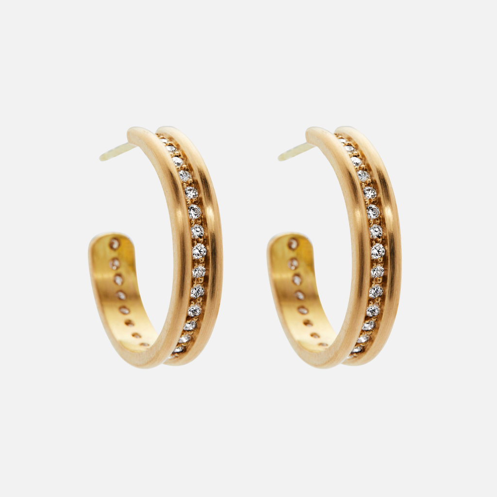 Shimmer Hoops in 20K Peach Gold