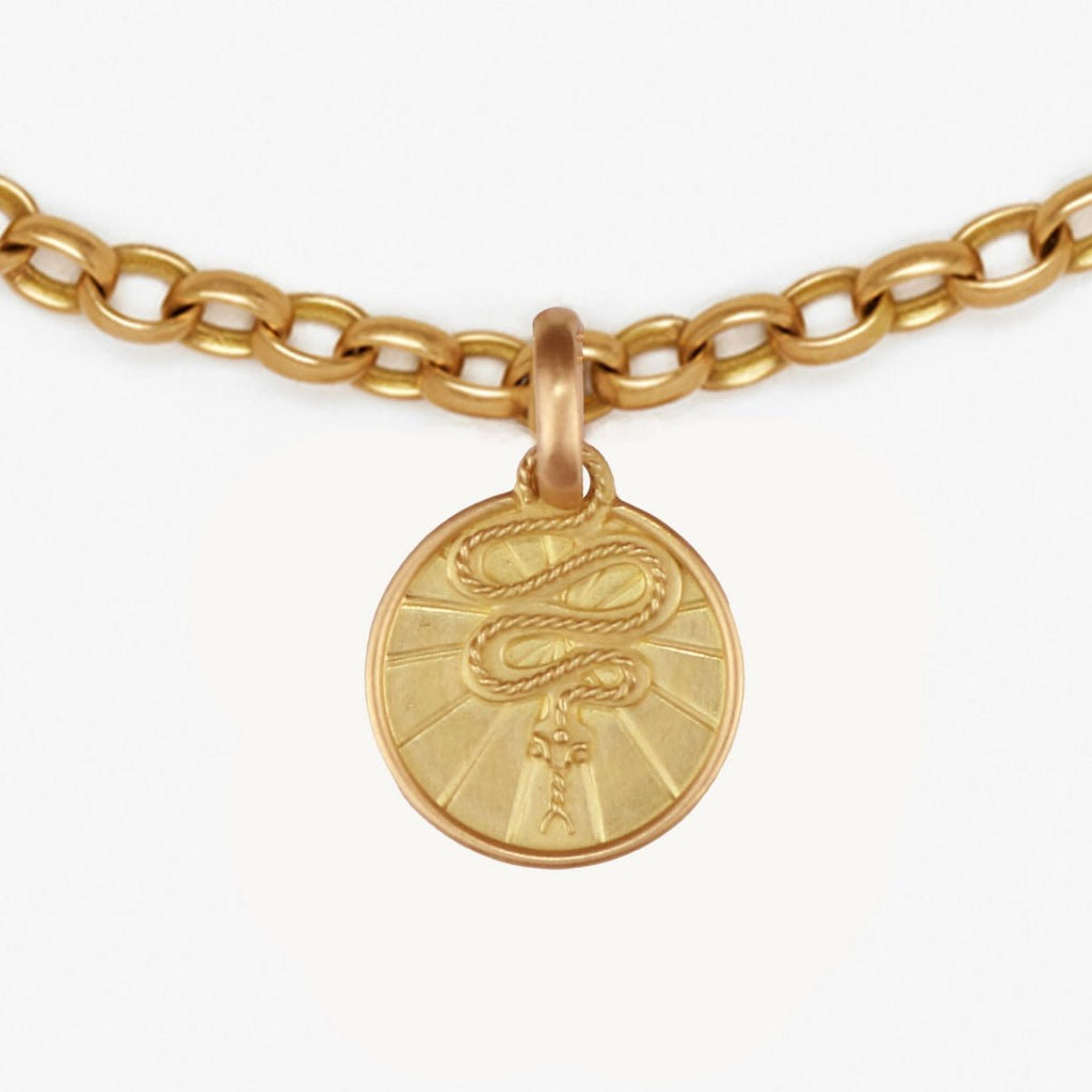 Animalia Serpentine Pendant in 20K Peach Gold Reinstein Ross Goldsmiths