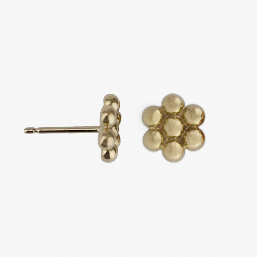 Snowdrop Large Studs in 20K Peach Gold Reinstein Ross Goldsmiths