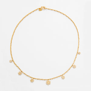 Snowdrop Seven "Isabella" Necklace in 20K Peach Gold Reinstein Ross Goldsmiths