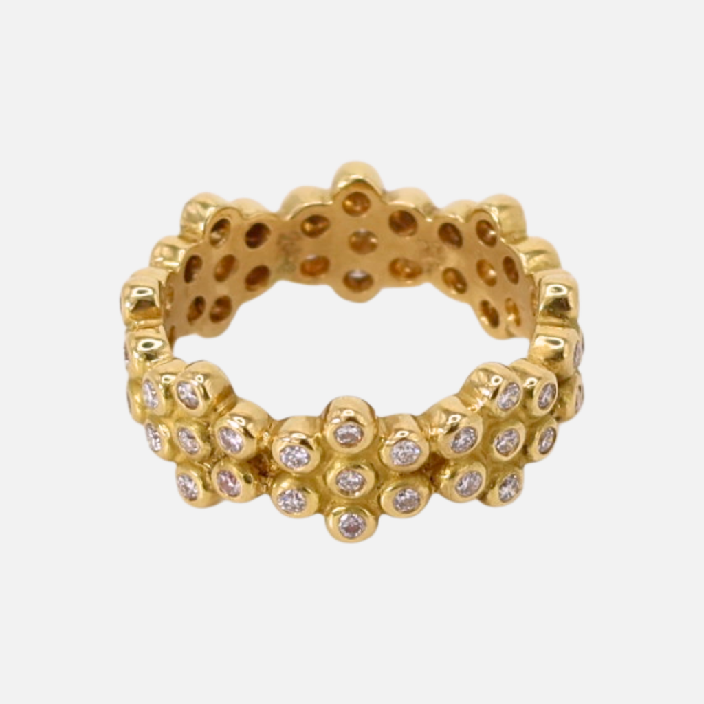 Snowdrop Diamond Band in 20K Peach Gold