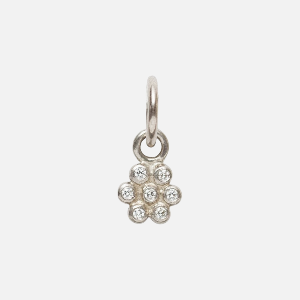 Snowdrop Large Diamond Pendant in 18K Alpine Gold Reinstein Ross Goldsmiths
