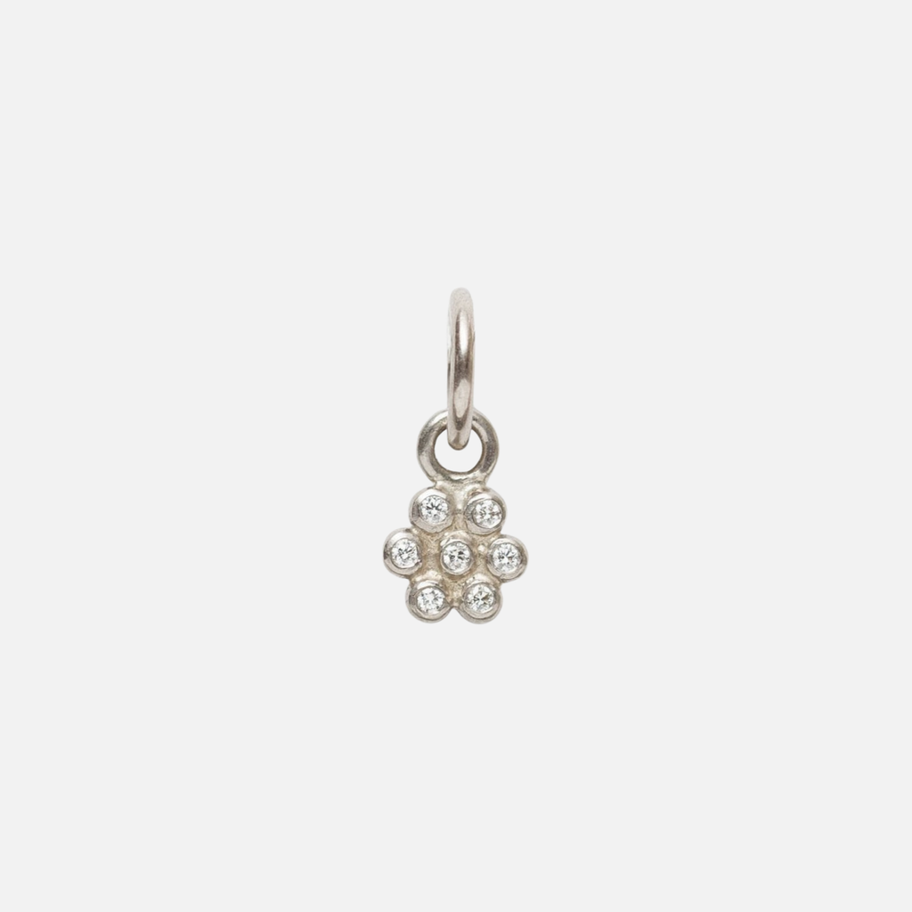 Snowdrop Small Diamond Pendant in 18K Alpine Gold Reinstein Ross Goldsmiths