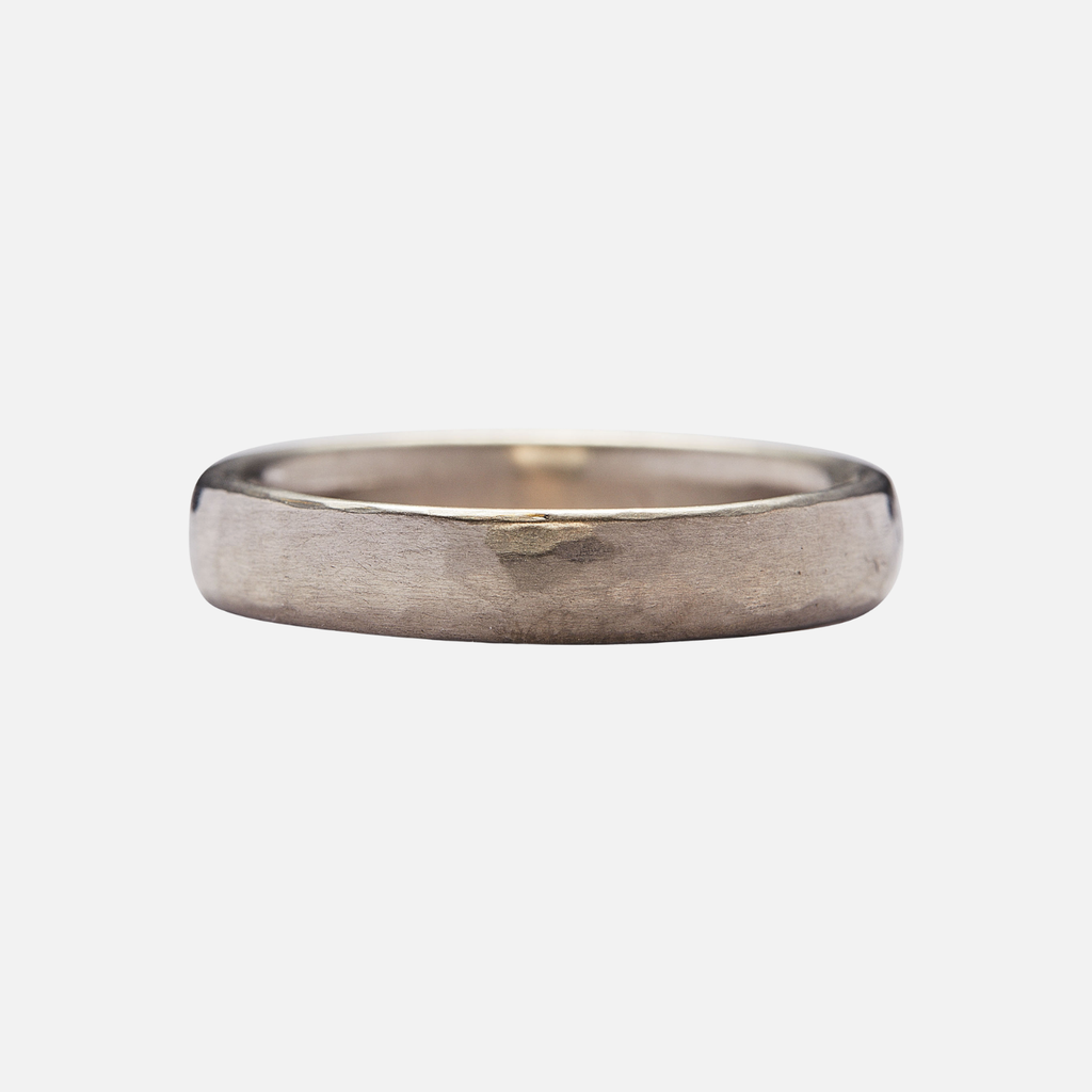 Sonoma Hammered Band in 18K Alpine Gold- 4mm Reinstein Ross Goldsmiths