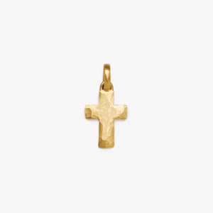 Sonoma Hammered Cross Pendant in 20K Peach Gold Reinstein Ross Goldsmiths