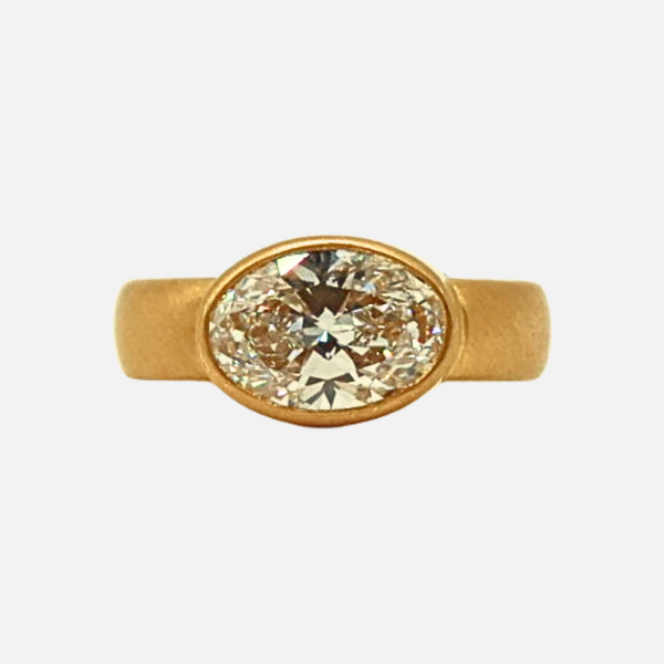 Sonoma Oval Lab Diamond Ring in 20K Peach Gold