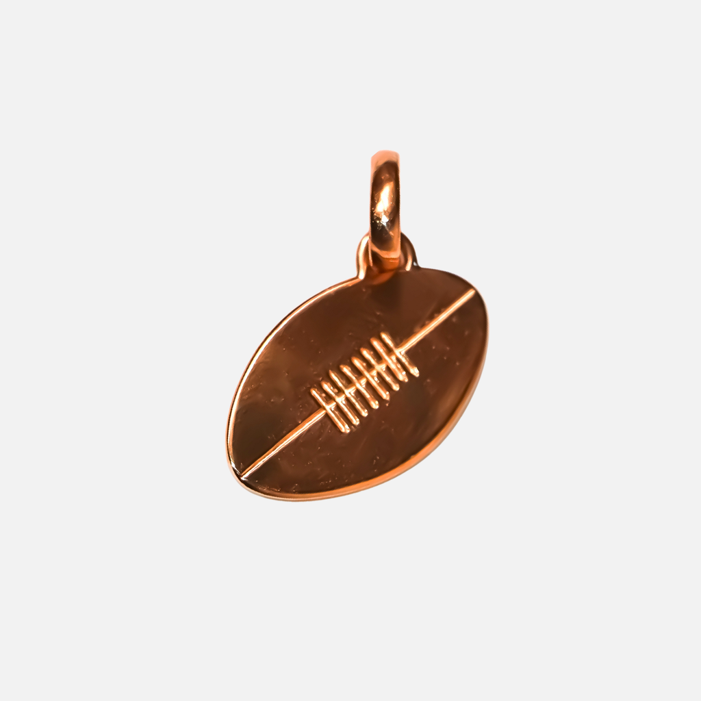 Sonoma Small Football Pendant in 22K Apricot Gold Reinstein Ross Goldsmiths