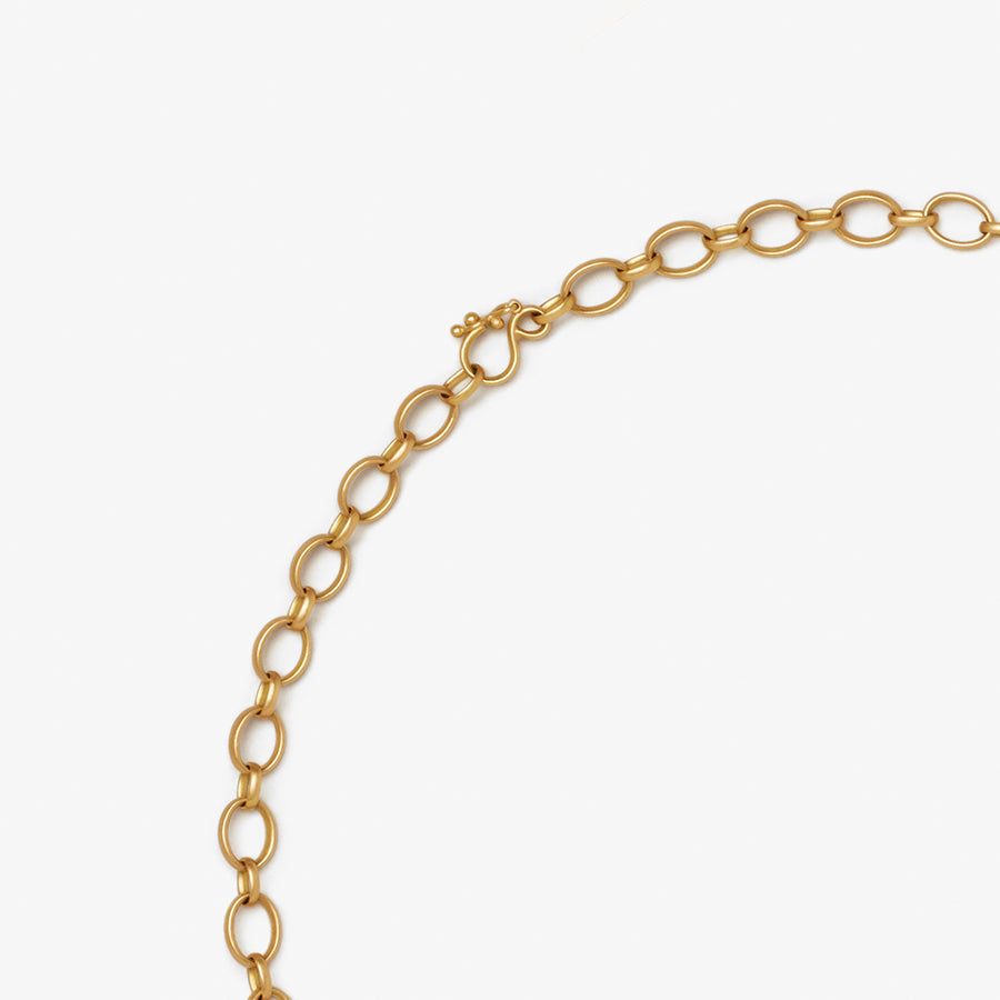 Sonoma Small Mixed Link Necklace in 20K Peach Gold Reinstein Ross Goldsmiths
