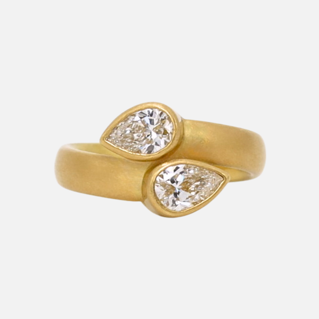Sonoma "Toi et Moi" Diamond Ring in 20K Peach Gold