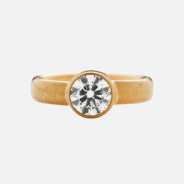 Sonoma Round Diamond Ring in 20K Peach Gold