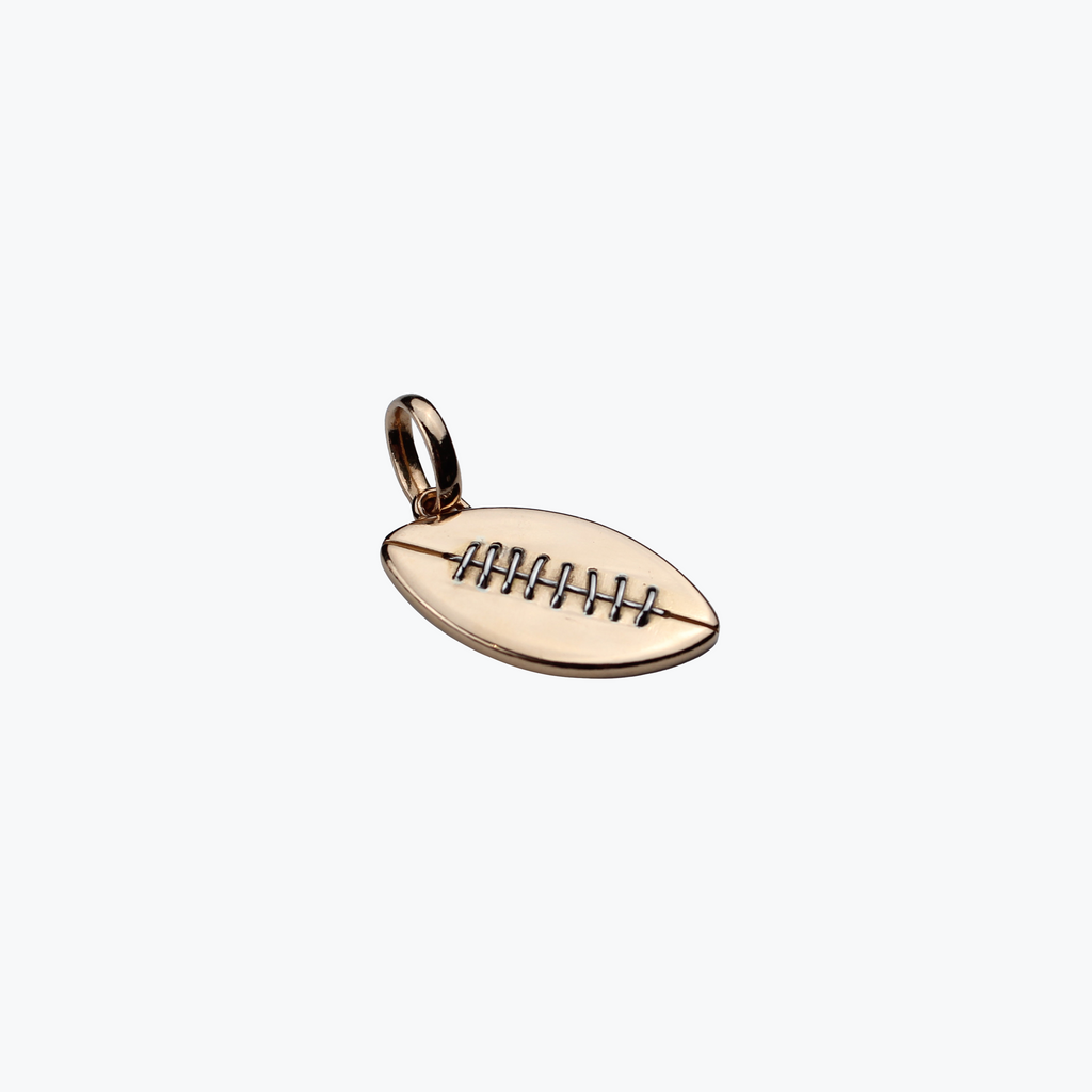 Sonoma Football Pendant in 22K Apricot Gold and 18K Alpine Gold Reinstein Ross Goldsmiths
