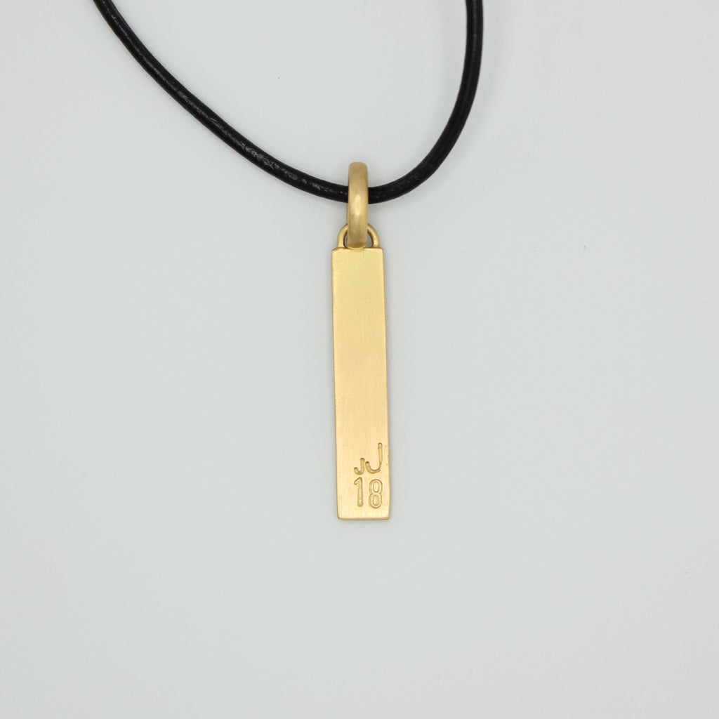 Sonoma "Yamuna" Pendant Leather Necklace in 20K Peach Gold Reinstein Ross Goldsmiths