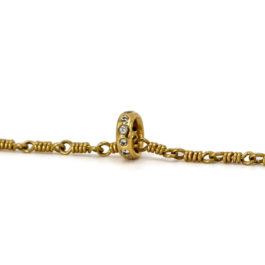 Sonoma Rondelle Diamond Pendant in 20K Peach Gold