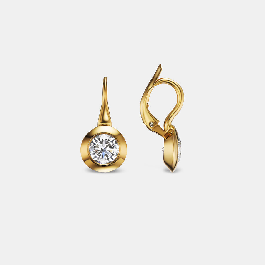 Duomo Lab Diamond Earrings in 18K Yellow Gold- 1.55 tcw