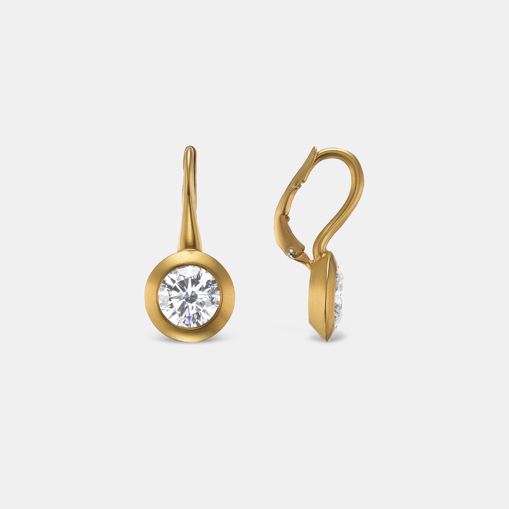 Duomo Lab Diamond Earrings in 18K Yellow Gold- 3.09 tcw