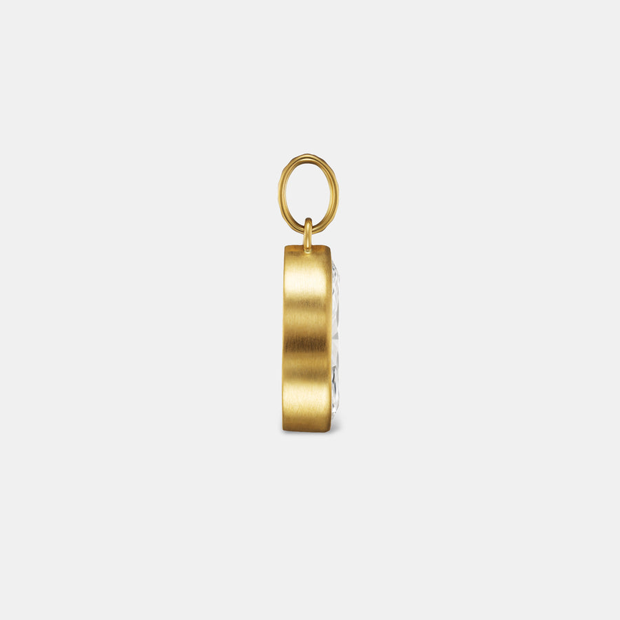 Sonoma Marquise Lab Diamond Pendant with Pave Bail in 20K Peach Gold