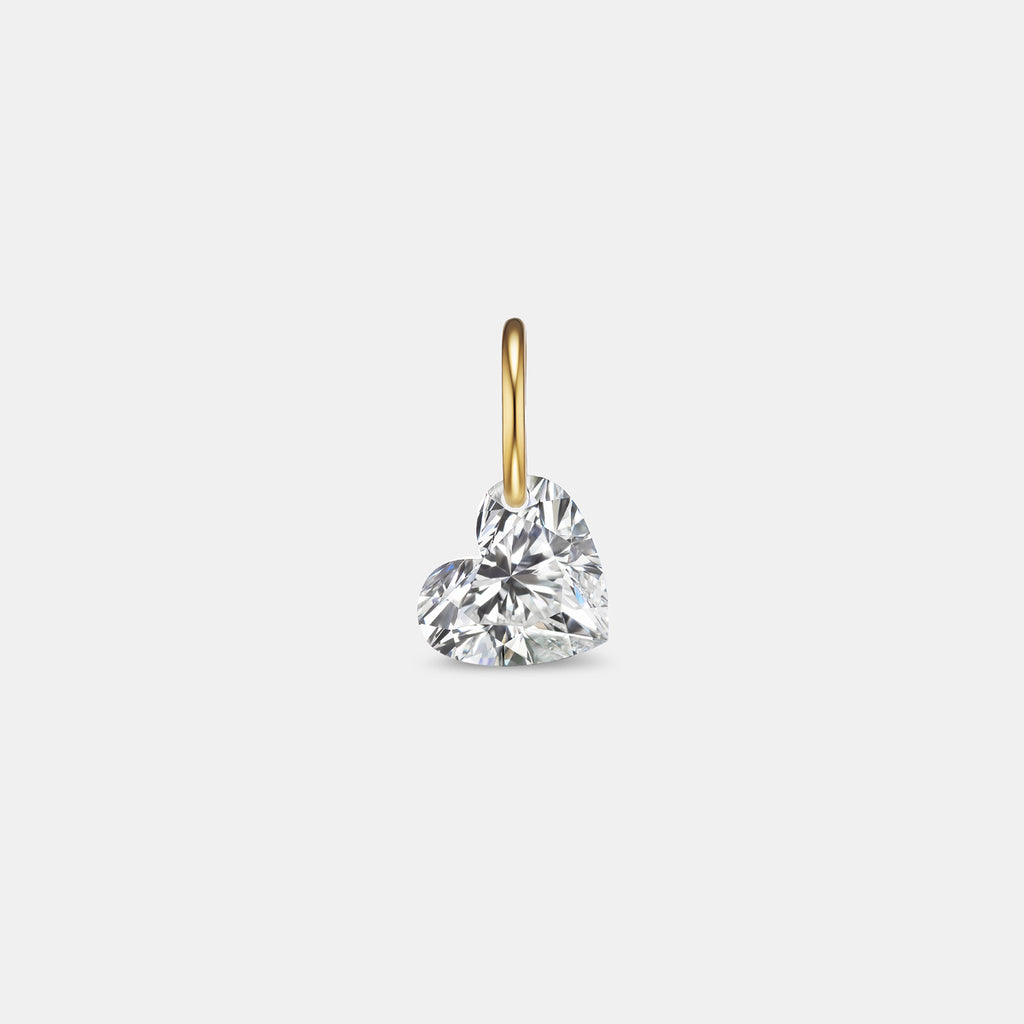 Sedona Heart Shape Lab Diamond Pendant in 20K Peach Gold- 2 Carat