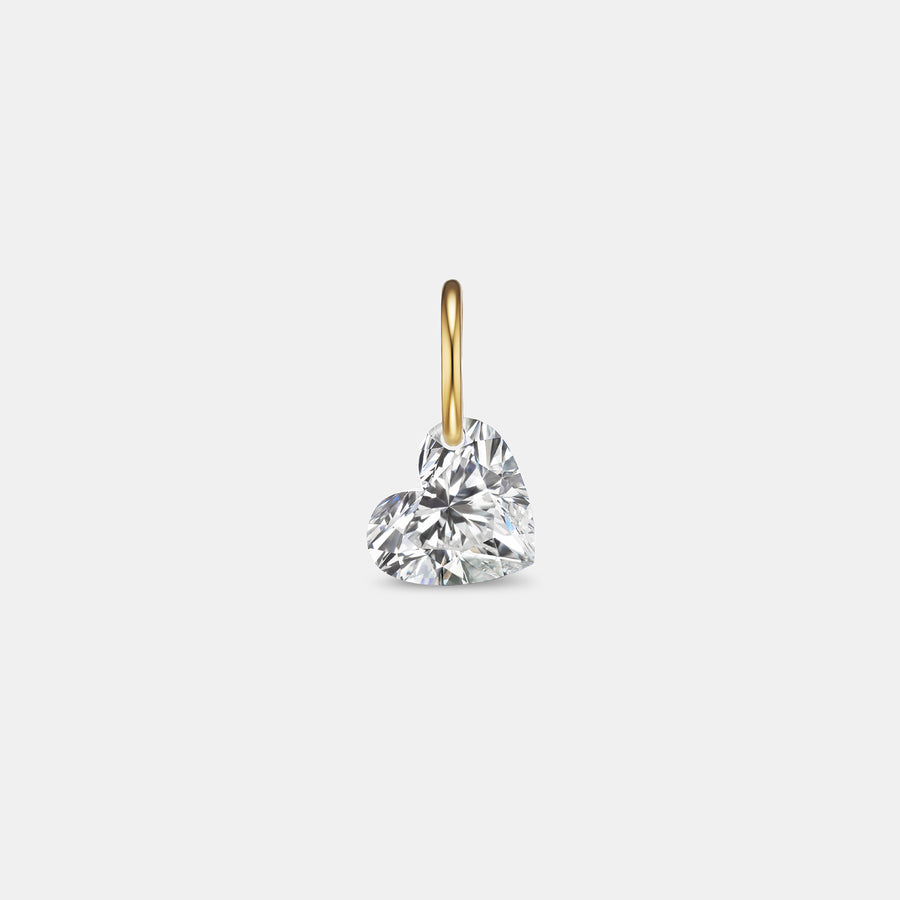 Sedona Heart Shape Lab Diamond Pendant in 20K Peach Gold- 2 Carat