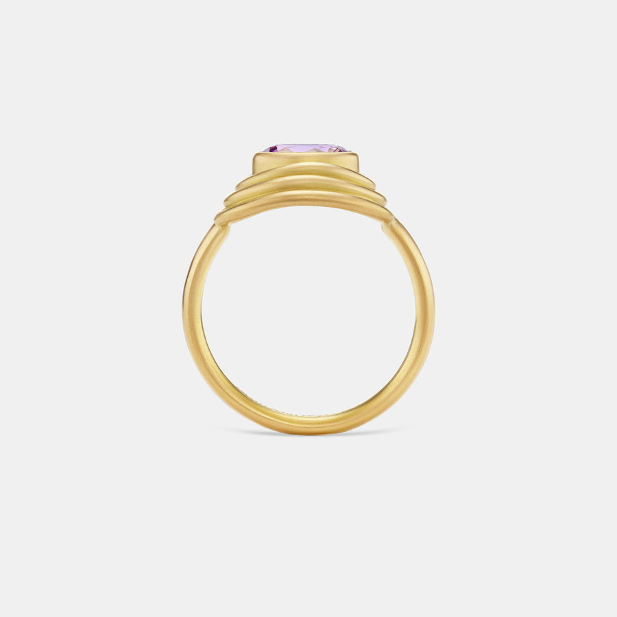 Sonoma Pagoda Oval Pink Sapphire Ring in 20K Peach Gold