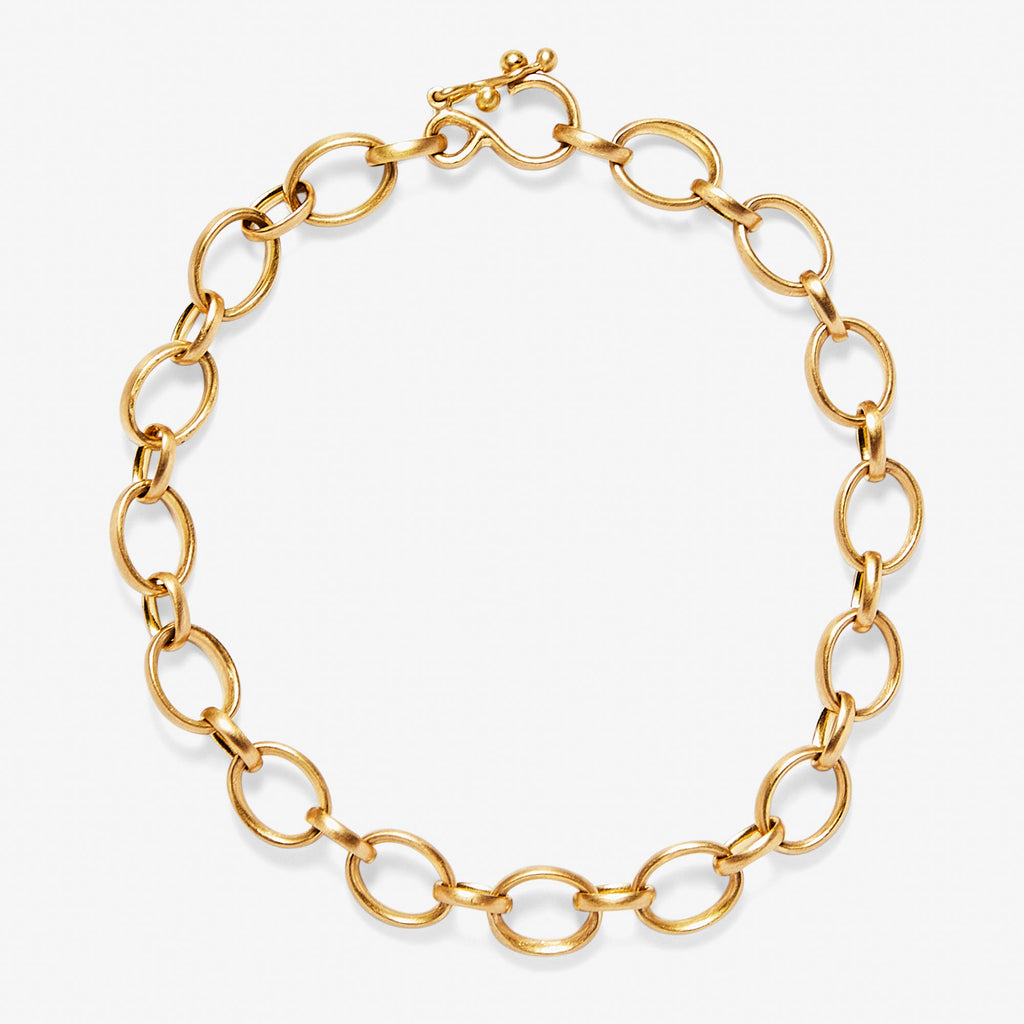 Sonoma Medium Mixed Link Bracelet in 20K Peach Gold Reinstein Ross Goldsmiths