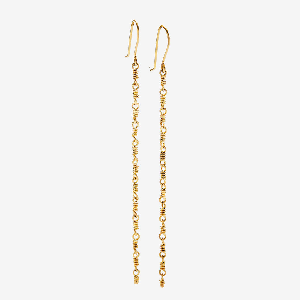 Isabella Chain Earrings in 20K Peach Gold Reinstein Ross Goldsmiths