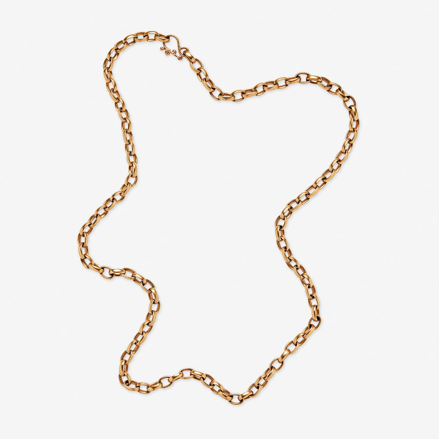 Sonoma Small Link Chain Necklace in 20K Peach Gold Reinstein Ross Goldsmiths