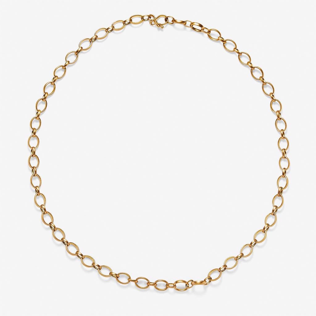 Sonoma Small Mixed Link Necklace in 20K Peach Gold Reinstein Ross Goldsmiths