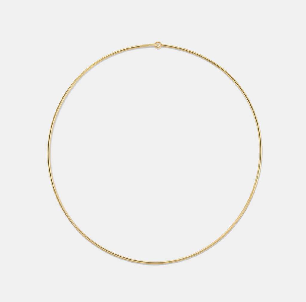 Commercial 18K Gold Tube Choker - 1.5mm