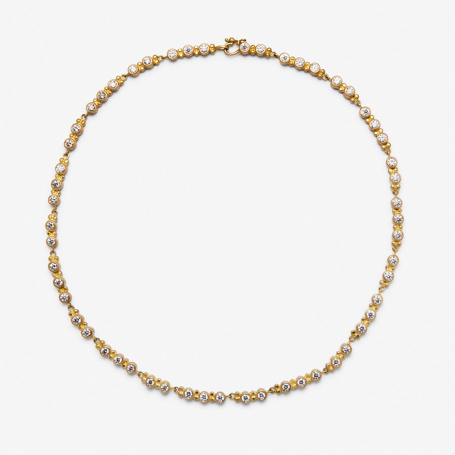Garland Rivière Diamond Necklace in 20K Peach Gold Reinstein Ross Goldsmiths