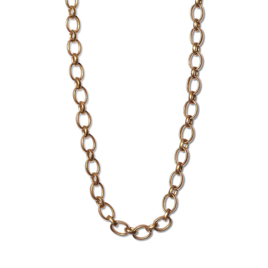 Sonoma Medium Mixed Link Chain Necklace in 20K Peach Gold Reinstein Ross Goldsmiths