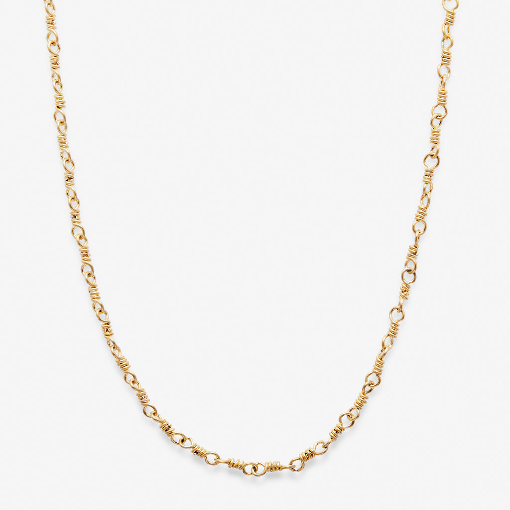 Isabella Mini Necklace set in 20K Peach Gold- 18"