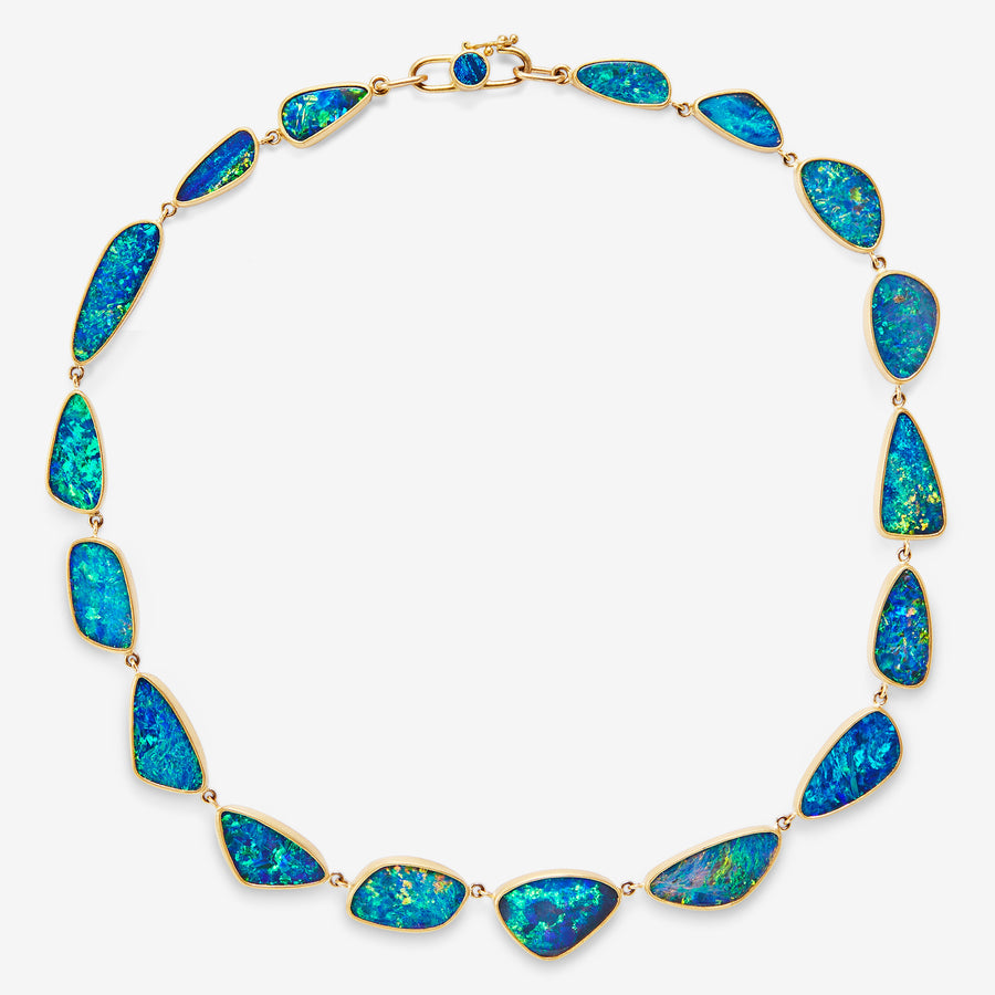Sedona ''Nereid'' Australian Opal Necklace in 20K Peach Gold- 16" Reinstein Ross Goldsmiths