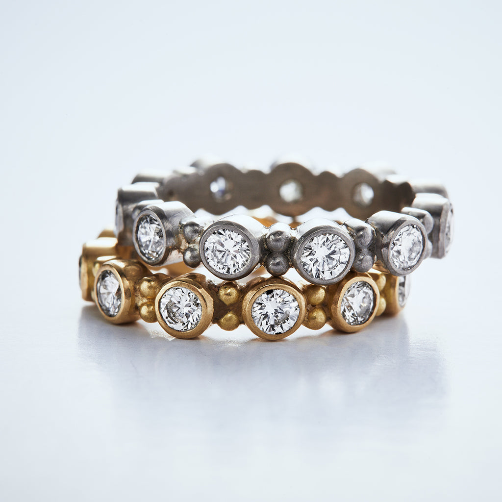Garland Diamond Band in 18K Alpine Gold