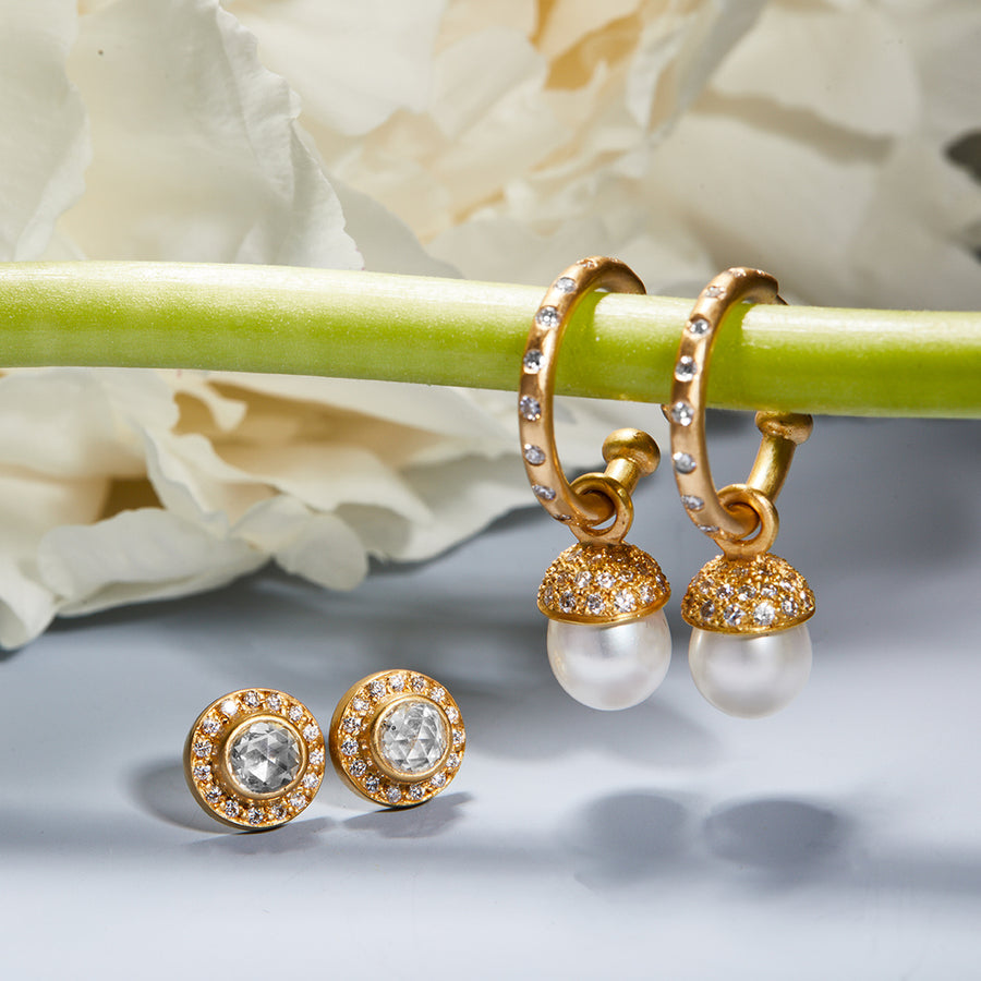 Amazing Pearl Earrings Chandbali Style Thodu Temple Jewellery Indian  Imitation Designs ER20207A