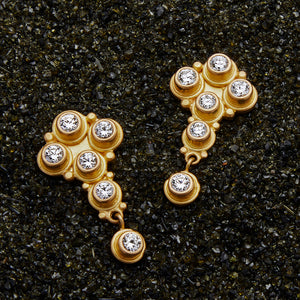 Meadow Shalimar Diamond Earrings in 20K Peach Gold Reinstein Ross Goldsmiths