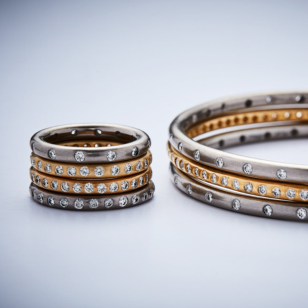 Round Diamond Band in 18K Alpine Gold- 3mm