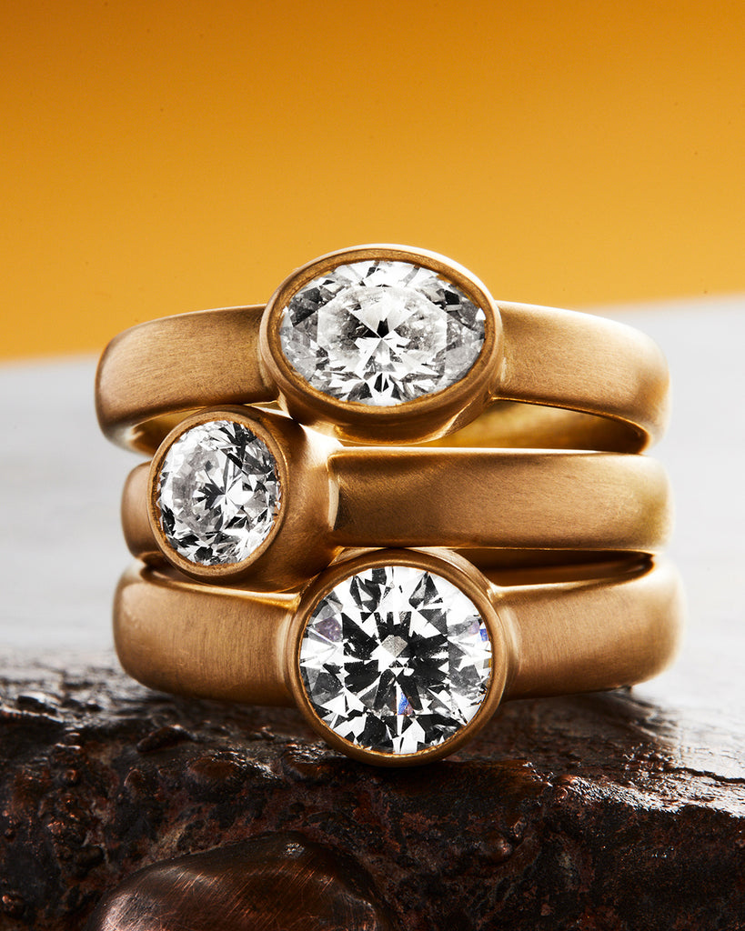 Sonoma Round Diamond Ring in 20K Peach Gold