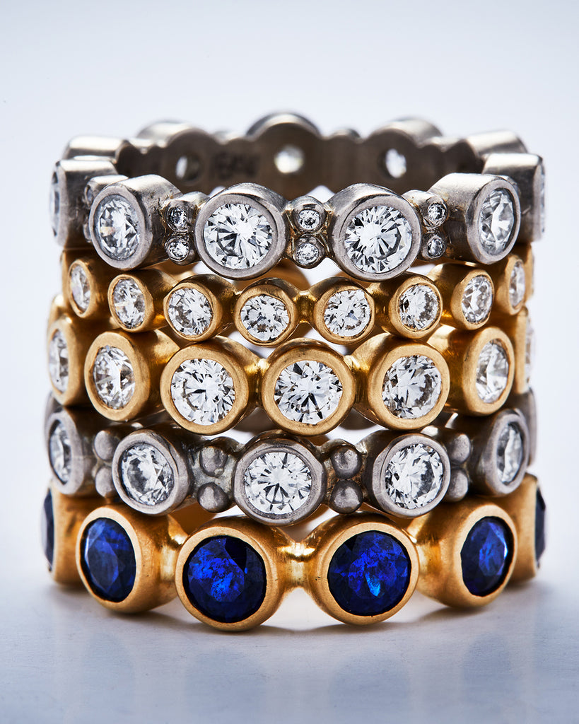 Meadow Diamond Small Band in 20K Peach Gold