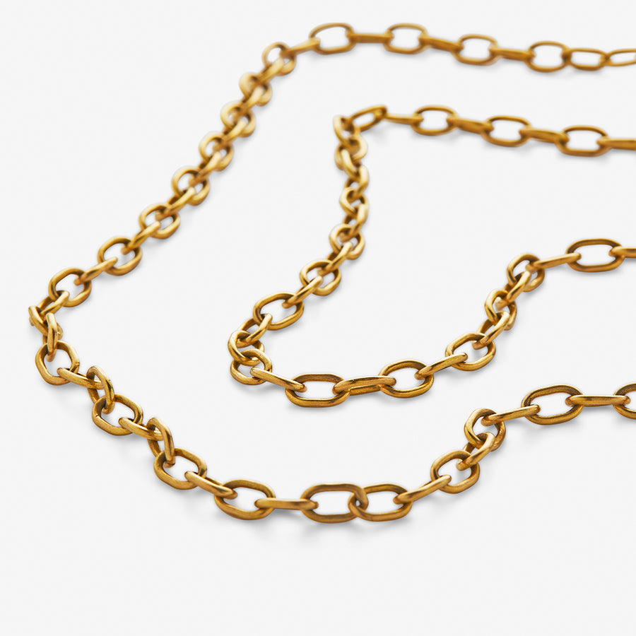 Oval Link Chain Necklace in 20K Peach Gold- 18" Reinstein Ross Goldsmiths
