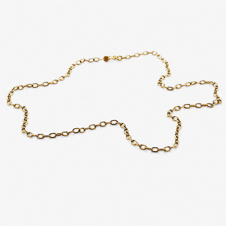 Oval Link Chain Necklace in 20K Peach Gold Reinstein Ross Goldsmiths