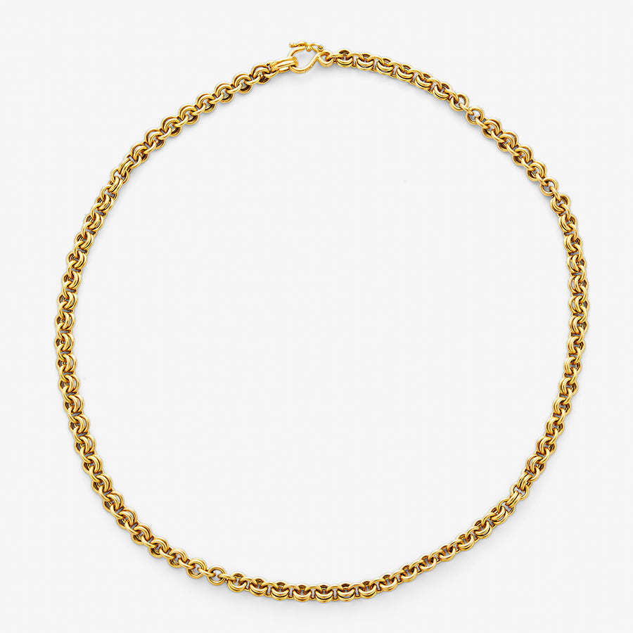 Dyan "Pre Raphaelite" Medium Chain Necklace in 20K Peach Gold Reinstein Ross Goldsmiths
