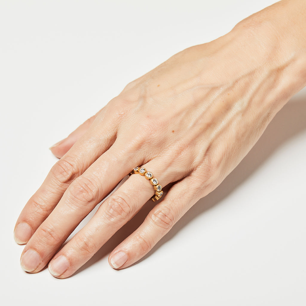 Meadow Diamond Band in 20K Peach Gold