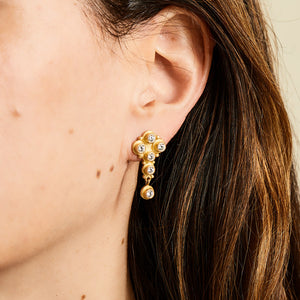 Meadow Shalimar Diamond Earrings in 20K Peach Gold Reinstein Ross Goldsmiths
